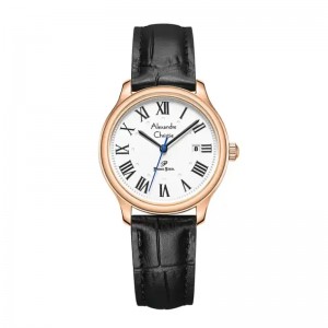 Alexandre Christie AC 1042 Rosegold White Leather Lady LDLRGSL